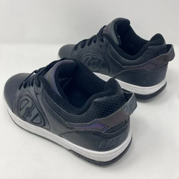 Heelys Voyager Skate Shoes - Size 4 Sneakers Black White Reflective HE100330M - Picture 4 of 14